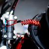 YK-055BL Remind Cable, Wire Cable, Spiral Cable, Spring Cord, Disc Lock, Helmet Lock, Motorcycle, Bicycle, Yamashiro, Made by Yamashiro, Blue