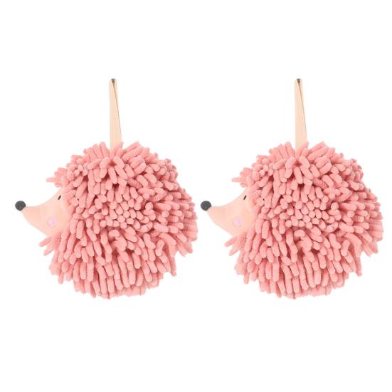 2 шт., полотенца для рук с шариками в виде ежа, сильные впитывающие, быстросохнущие с подвесной веревкой, полотенце для рук из синели из микрофибры