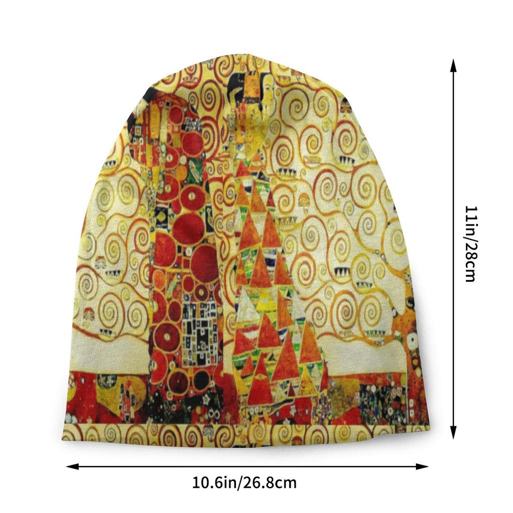 Древо жизни Густава Климта Капот Шапка Вязаные шапки Женские унисекс Мода Живопись Зимние шапочки Skullies Шапки для лыж