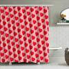 Heart Pattern Shower Curtain Romantic Love Backdrop Valentine'S Day Decor Bathroom Waterproof Fabric Shower Liner Vintage Style