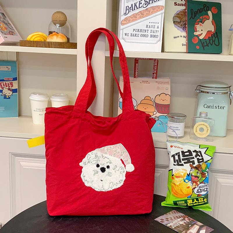 New Trend Niche Tote Bag Lazy Wind Large Capacity Women's Shoulder Bag Leisure Art Work Commuter Tote Bag