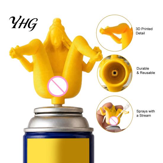 Reusable Spray Head 1/2Pcs Human Body Can Nozzle, 3D Printed Men Decorative Nozzle Tip for Bottle, Squirter Attachment