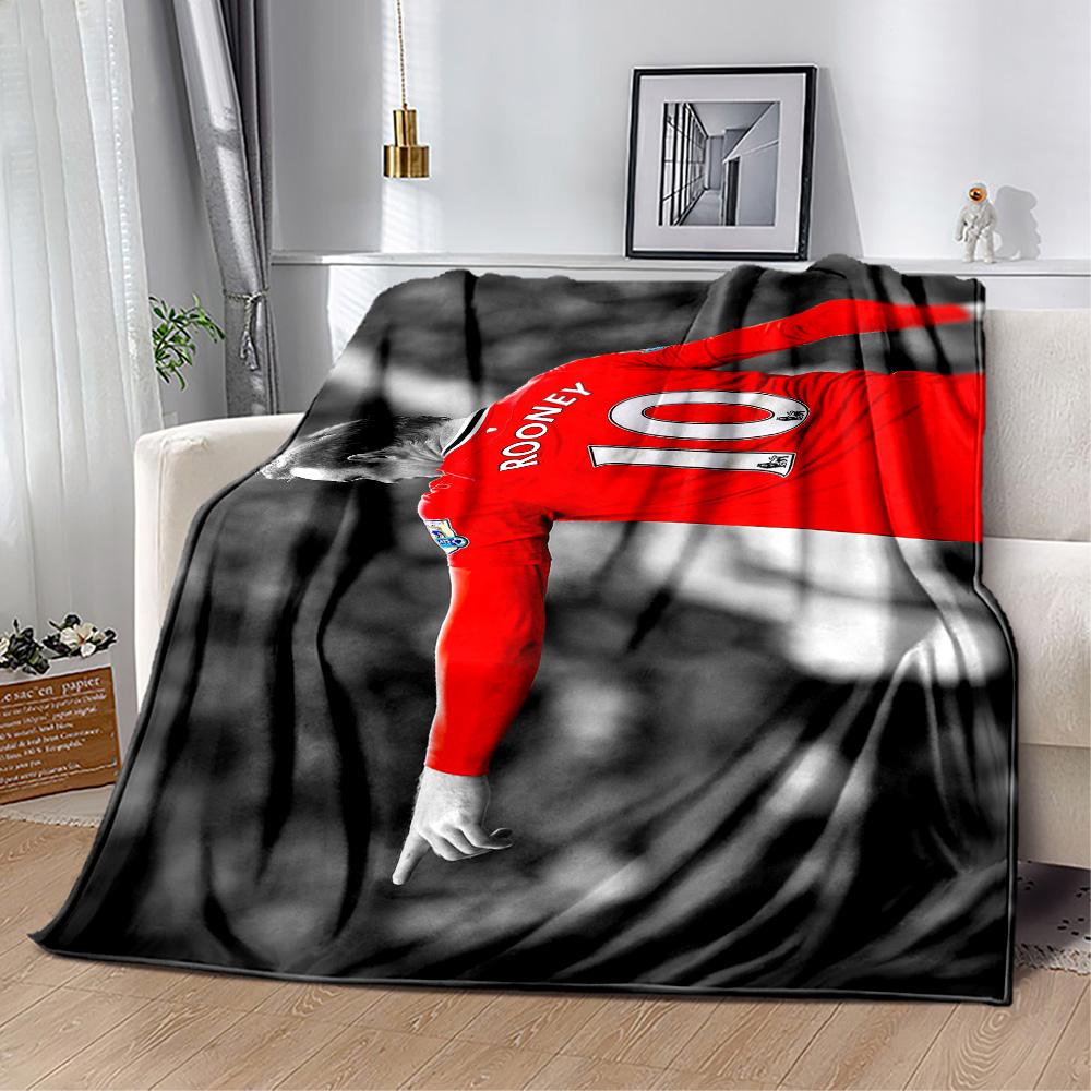 Wayne Rooney Celebration Blanket Soft Warm Cozy Perfect for Sofa Bedding Office Chair for All Seasons Playful Design