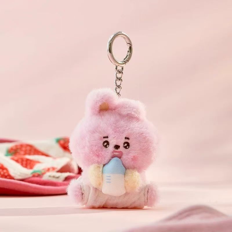 Плюшевая кукла BTS BT21 Брелок Kpop Плюшевая игрушка Версия для новорожденных