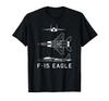 Футболка с чертежом американского истребителя F-15 Eagle