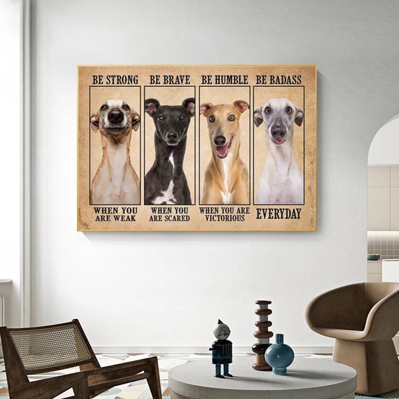 Funny Dogs Canvas Painting Animal Be Better Posters and Prints Wall Art Pictures for Living Room Modern Home Decor No Frame