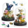 Insect Bouquet Collection Building Set Bee & Sunflowers Butterfly & Rose Stacking Building Blocks Bonsai Plant Toy for Kids Gift
