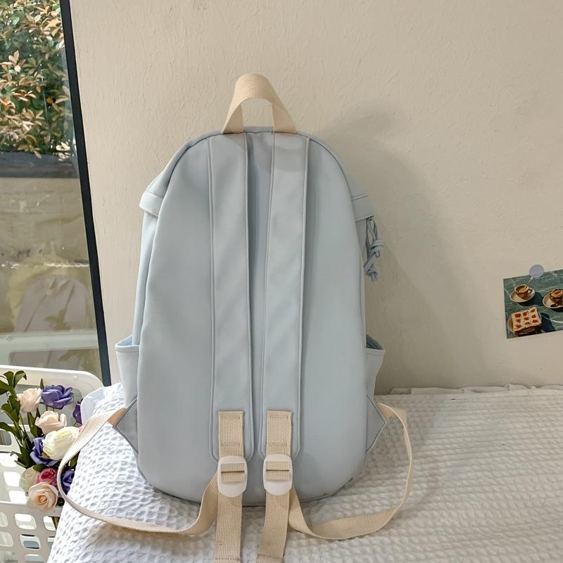 Женский рюкзак Студенческий однотонный школьный рюкзак