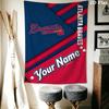 Name Custom Atlanta Braves Wall Tapestry Aesthetic Wall Hanging Printed Fabric Blanket Decorative Tapestries for Bedroom Living Room Home Decor