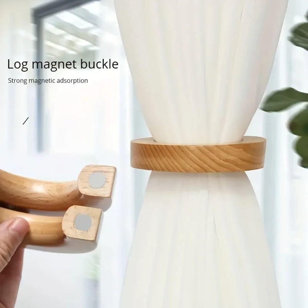 Rotating Curtain Buckle Wood Curtain Tieback Light Luxury Curtain Tie Hanging Clothes