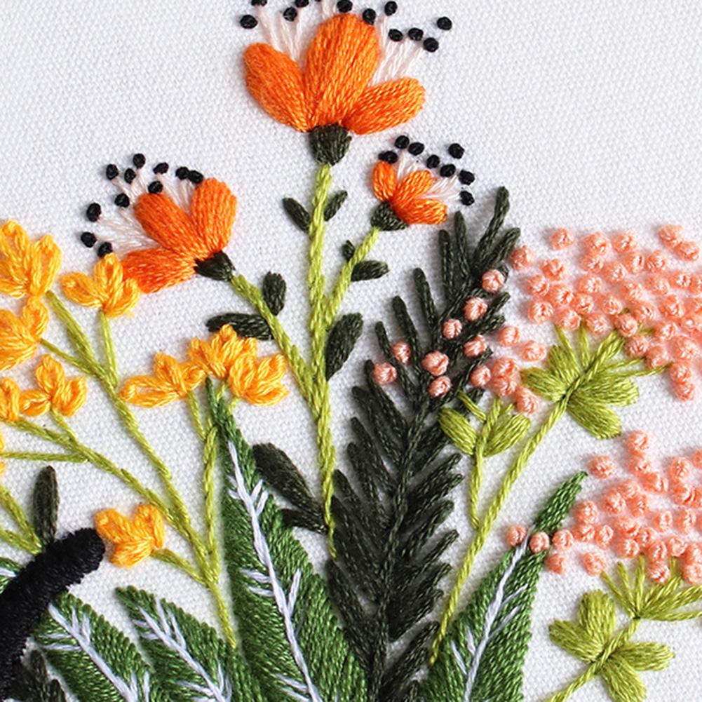 Набор для вышивки кошек своими руками с пяльцами, нитками, иглами, наборы для вышивки крестиком для начинающих любителей художественного творчества