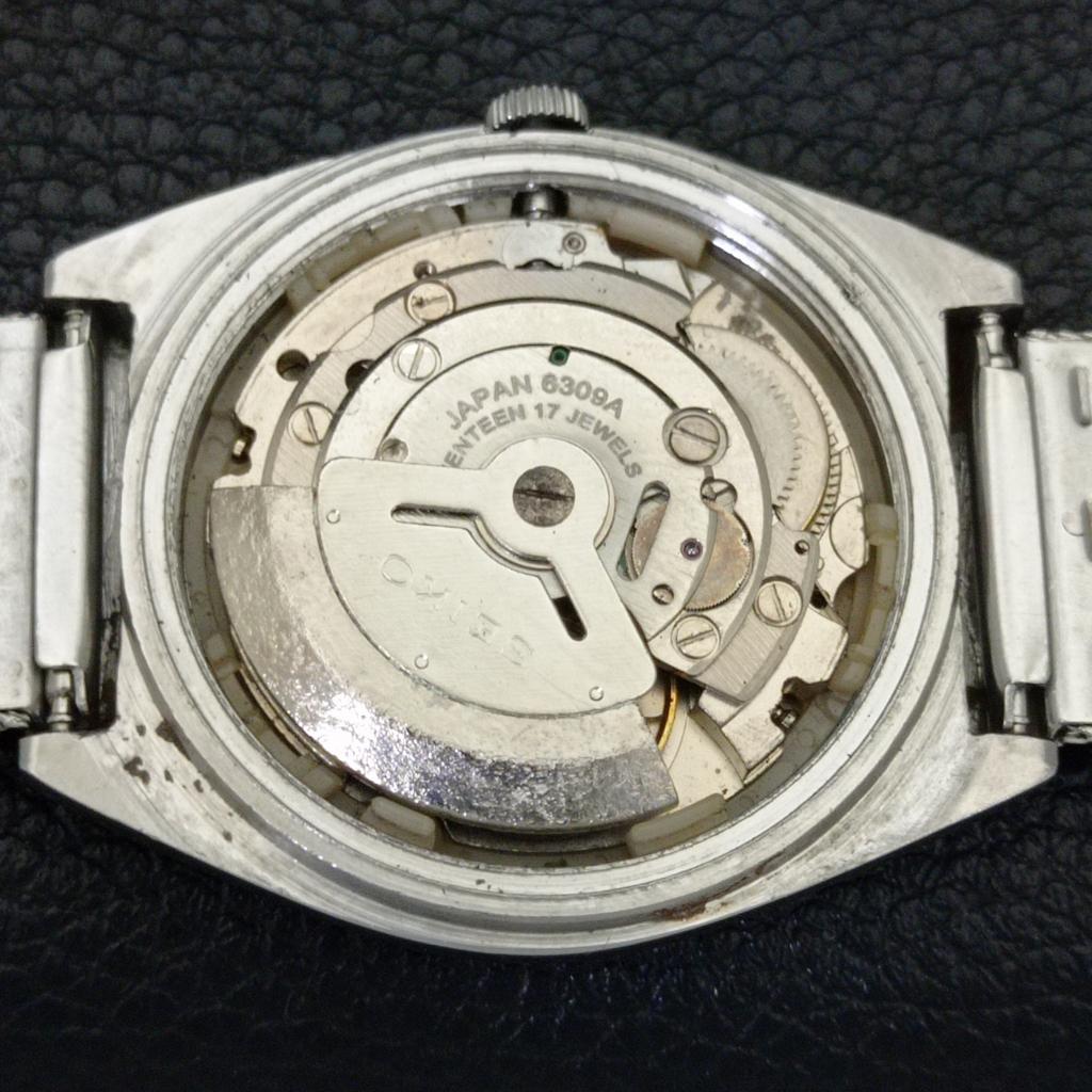 Seiko АВТОМАТИЧЕСКИЕ 6309A ВИНТАЖНЫЕ ЯПОНСКИЕ МУЖСКИЕ ЧАСЫ ЗЕЛЕНОГО ЦВЕТА a701452-5