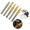 5 твердосплавных борфрез с шестигранным хвостовиком 1/4 дюйма, вращающийся инструмент, двойная насечка для резьбы по металлу