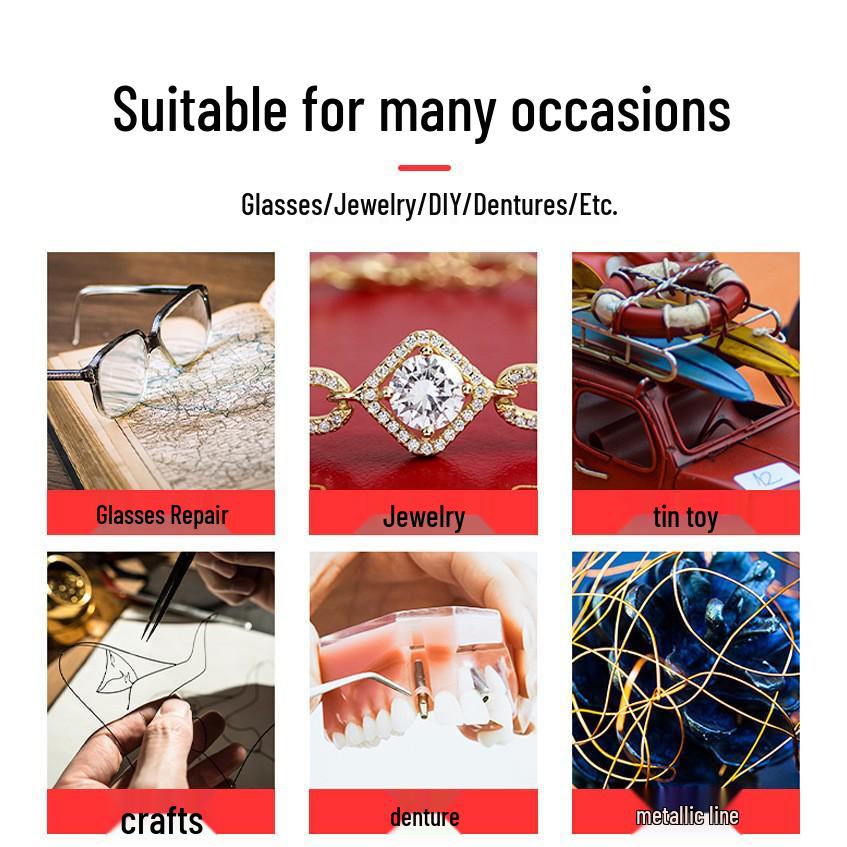 Точечная сварка Dingxing Jewelry для золота и серебра: Портативная ручная сварочная горелка для изготовления ожерелий, браслетов и колец