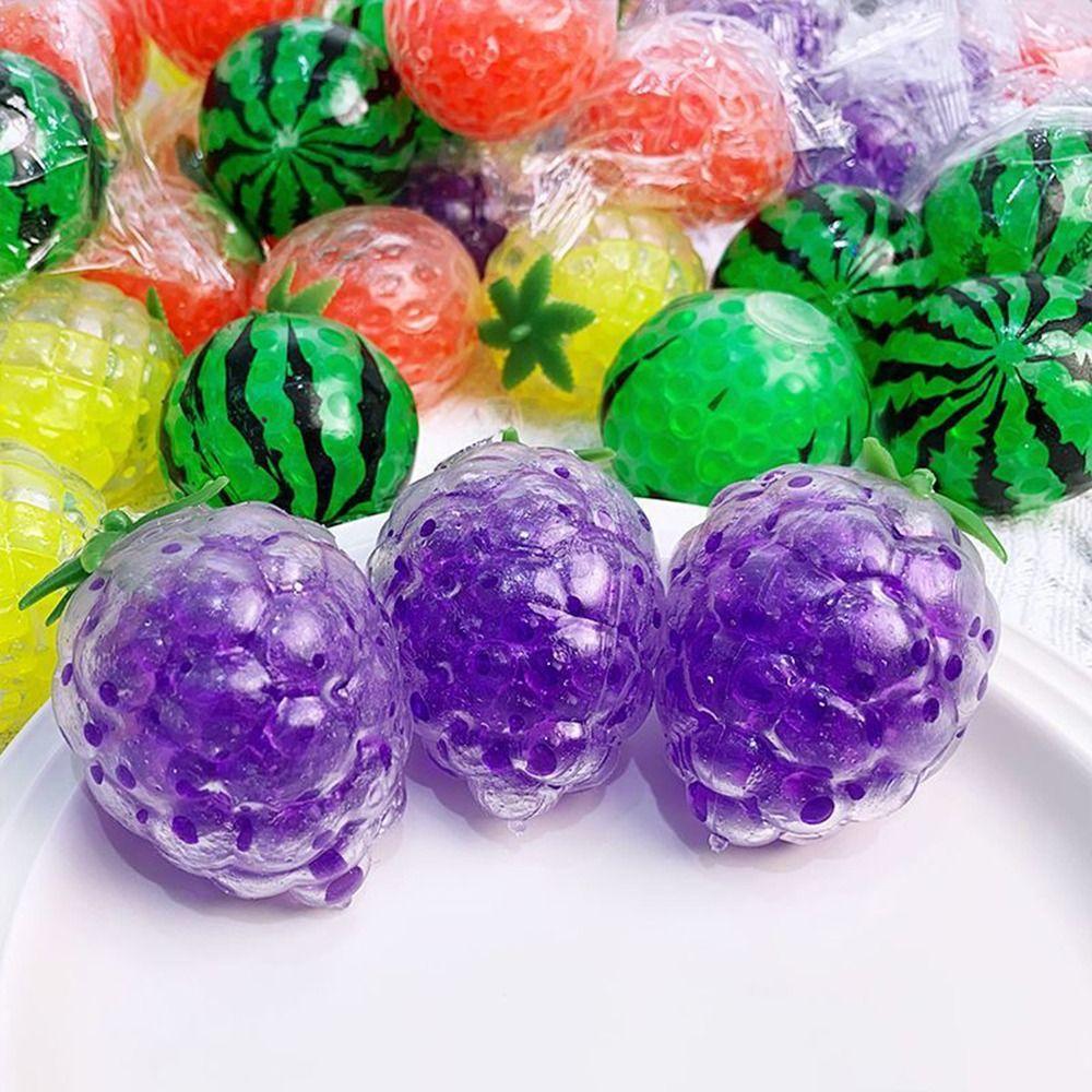 1pc Squishy Texture Fruit Squishy Stress Balls Strawberry Fidget Toys New Dough Ball  Sensory Play