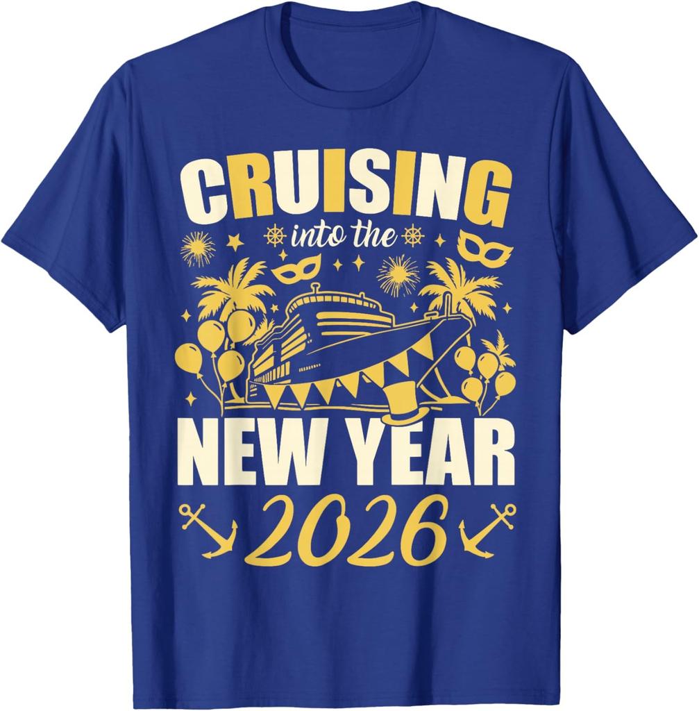 Happy New Year Cruising Into The New Year 2026 Unisex T-Shirt