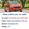 Звуковая подкладка капота двигателя для Chevrolet Sail Aveo3 2015~2024 Теплоизоляция автомобиля Хлопковые чехлы Звукоизоляционные коврики Аксессуары для интерьера