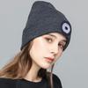 Беспроводные наушники Bluetooth Шапочка Музыкальная шапка Светодиодная подсветка USB Перезаряжаемая Теплая шапка для занятий спортом на открытом воздухе Зимняя громкая связь Музыка Вязаный бейсбольный мяч