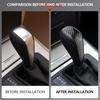 For BMW 3 Series E91 E90 E92 E93 2006-2012 Car Gear Head Shift Knob Cover AT Tuning ABS Carbon Fiber Trim Sticker Accessories
