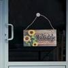 Легкая деревянная табличка «Добро пожаловать» с подсолнухом в пасторальном стиле, декоративная табличка «Добро пожаловать», табличка на дверь, офис