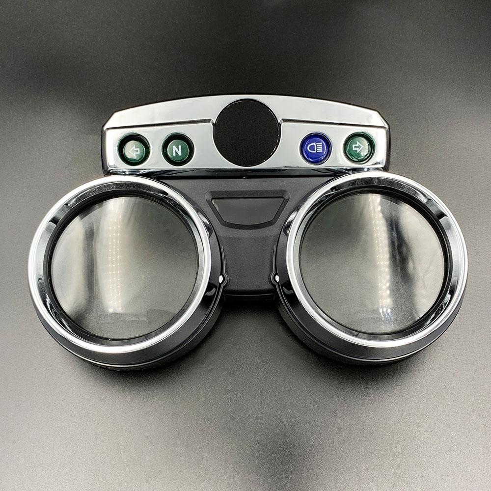 1 Комплект Хромированная Крышка Спидометра и Тахометра для Мотоцикла Оболочка Корпуса Датчика Скорости Moto для Kawasaki ER5 ER 5 ER-5 ER500