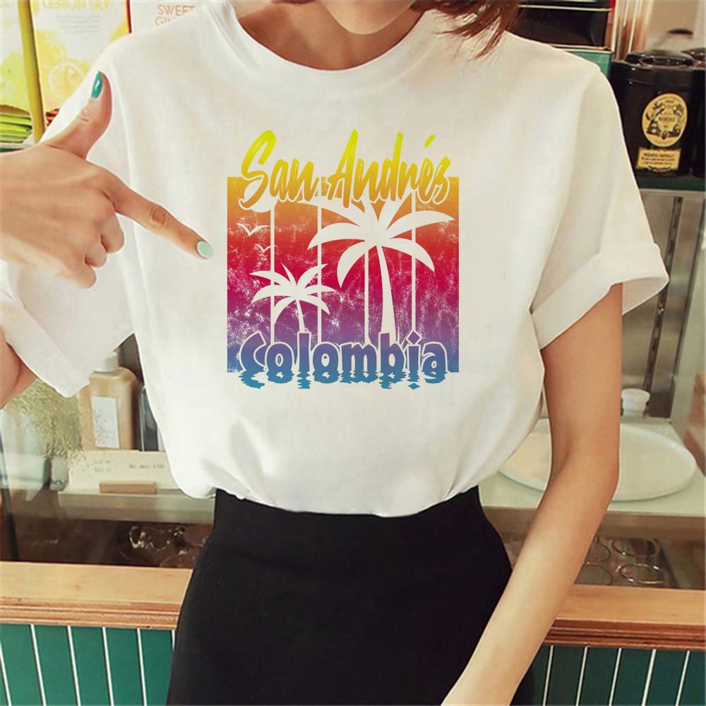 Колумбия Футболка женская уличная одежда футболки девушка аниме графика харадзюку одежда
