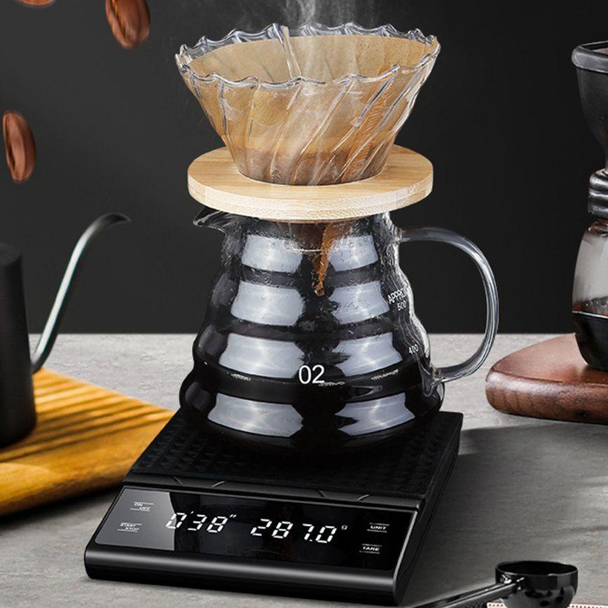 Kitchen Food Scale LED Digital Electronic Scale Precision Coffee Scale with Timer Household Baking Scale 3KG/0.1g