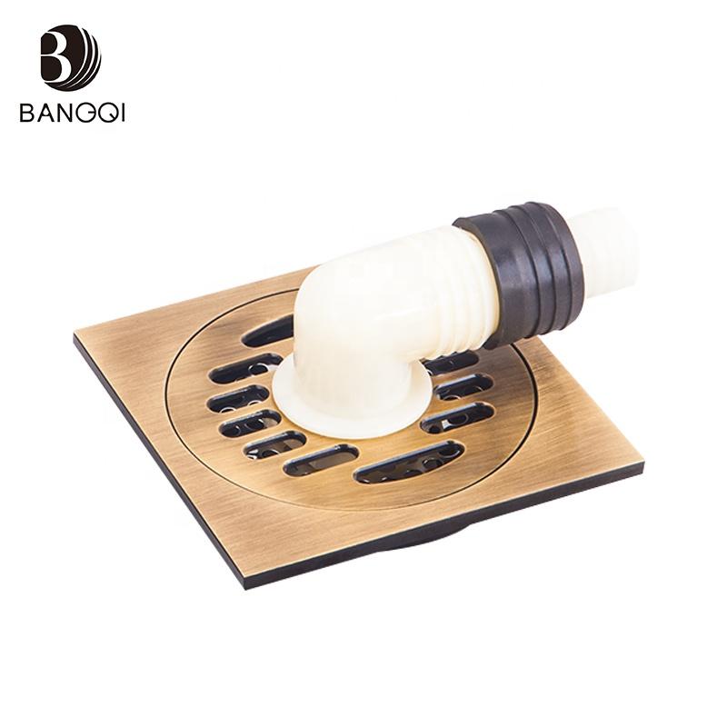 Brass Floor Drain and Removable Filter Insert Ceramic Tile Floor Drain Gold Color Box ISO Modern Washroom Strainer 3 Years