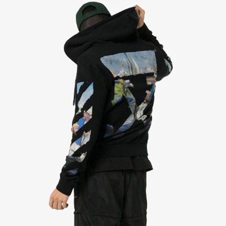 OFF WHITE Худи на молнии Diag Multicolour OMBE001R190030121088