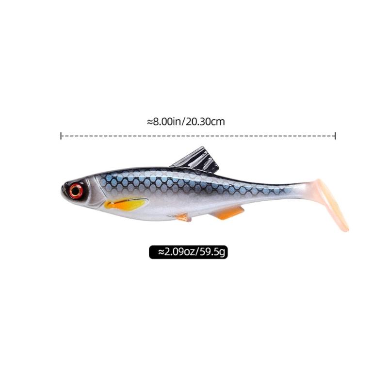 2oz 20.3cm Paddle Tail Swimbaits Soft Fishing Lures for Trout Walleye Artificial Baits Fishing Lure Swim Baits