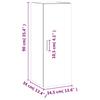 Wall Cabinet Sonoma Oak 34.5 x 34 x 90 cm