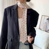 Leopard Print Polka Dot Scarf Printed Shirt Tie Elegant Floral Scarf  Party