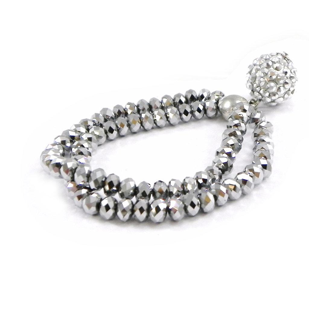 Les Trésors De Lily [I2754] - Серебристо-серый дизайнерский браслет Sissi.