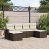 VidaXL Garden Lounge Set with Cushions 6 Pcs, Patio Sofas, Patio Furniture Set, Outdoor Furniture, Brown 3252860