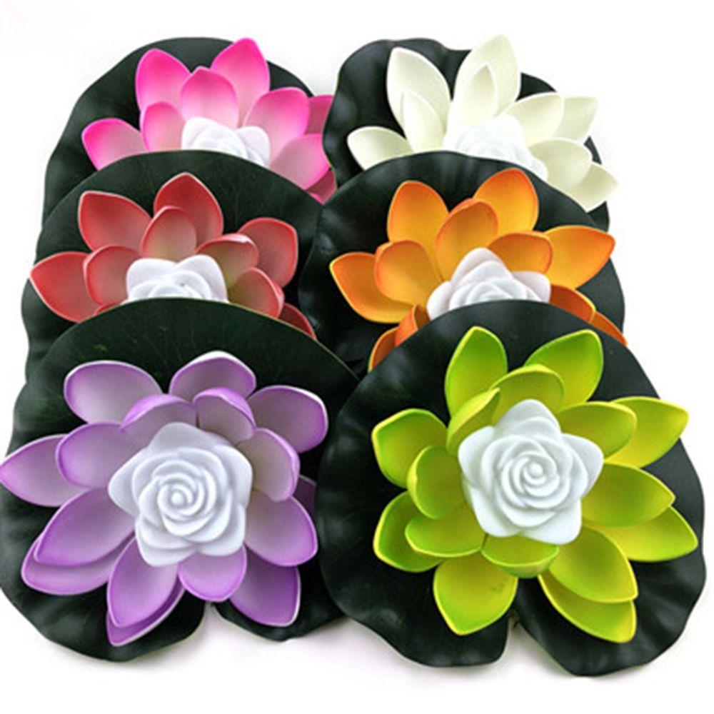 Buddhist Prayer Water Landscape Lotus Lamp Fountain Pool Pond Lamp Flower Light Wishing Lamp