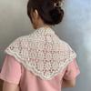 The New Shawl Korean Version Shows Temperament, Fashionable Hollow Round Flower Triangle Outer Shawl Sunscreen Neck