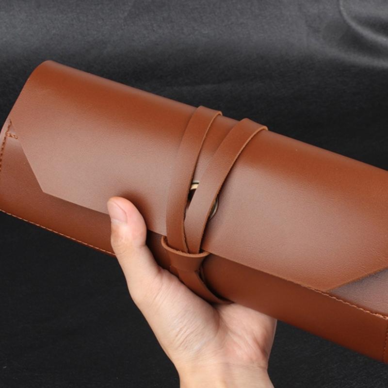 ПУ Сумка-скрутка для инструментов ПУ Сумка-скрутка для гаечных ключей Сумка для стамесок Портативная сумка для переноски Мастерская Хранение Деревообрабатывающий инструмент