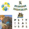 Zelda Game Themed Birthday Party Decoration Set With Banners, Cake Toppers, And Balloons Starry Sky Brand