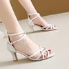 Latin Women High Heel Dance Shoes Lady Soft Bottom Dance Shoes Heeled Girls Salsa Ballroom Shoes High-heeled Sandals