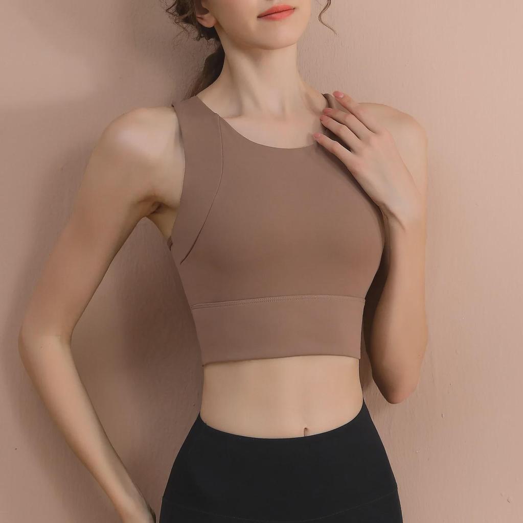 High-Strength Slim Yoga Vest: Breathable, Shockproof Sports Bra with Beautiful Back Design for Summer Workouts.