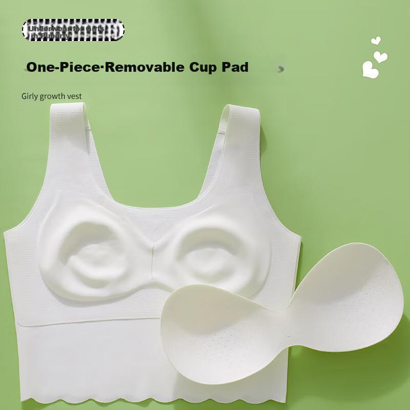 LangSha Girls' Underwear, Young Women's Camisole, Puberty Bra for Middle And High School Students, Comfortable And Seamless Sports Bra