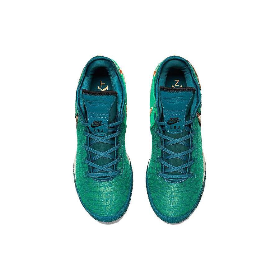Nike Мужские кроссовки Zoom LeBron NXXT Gen EP Geode Teal Melon-Tint Stadium-Green Campfire-Orange DR8788-301