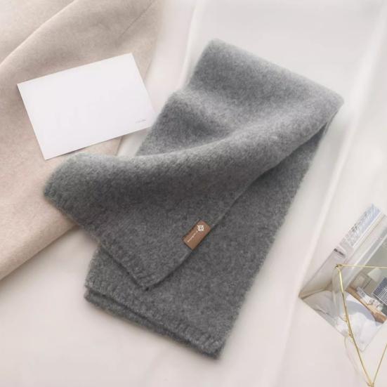 Unisex Fall Winter Scarf Knitted Thickened Solid Color Warm Soft Cozy Wide And Long Neck Protection Washable Women Men Shaw