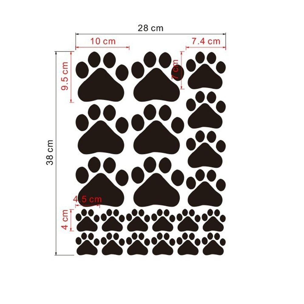 22Pcs/set Children's Room Removable Vinyl Wall Stickers Cat Dog Paws Home Mural Refrigerator Decal
