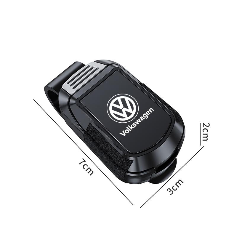 Car Eyeglass Storage Clip Sun Visor Sunglasses Card Holder for Volkswagen VW Golf ID3 T-Cross GTD Amarok T5 Phaeton GTI Teramont BGI1