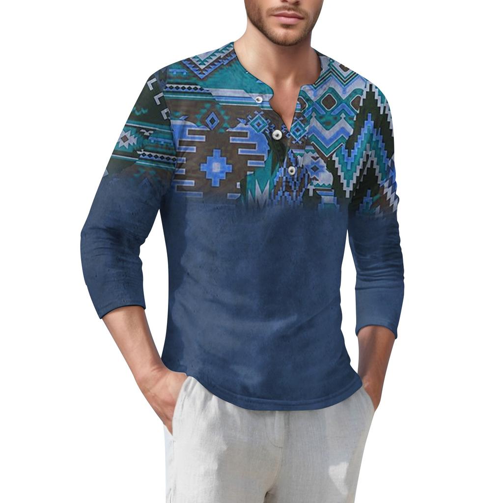 Men'S T-Shirt Street Casual Fashion Long Sleeved Top