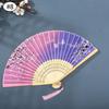 Vintage Silk Folding Hand Fan Chinese Japanese Bamboo Fans Craft Gifts Women Dance Performance Props Home Decoration Ornaments