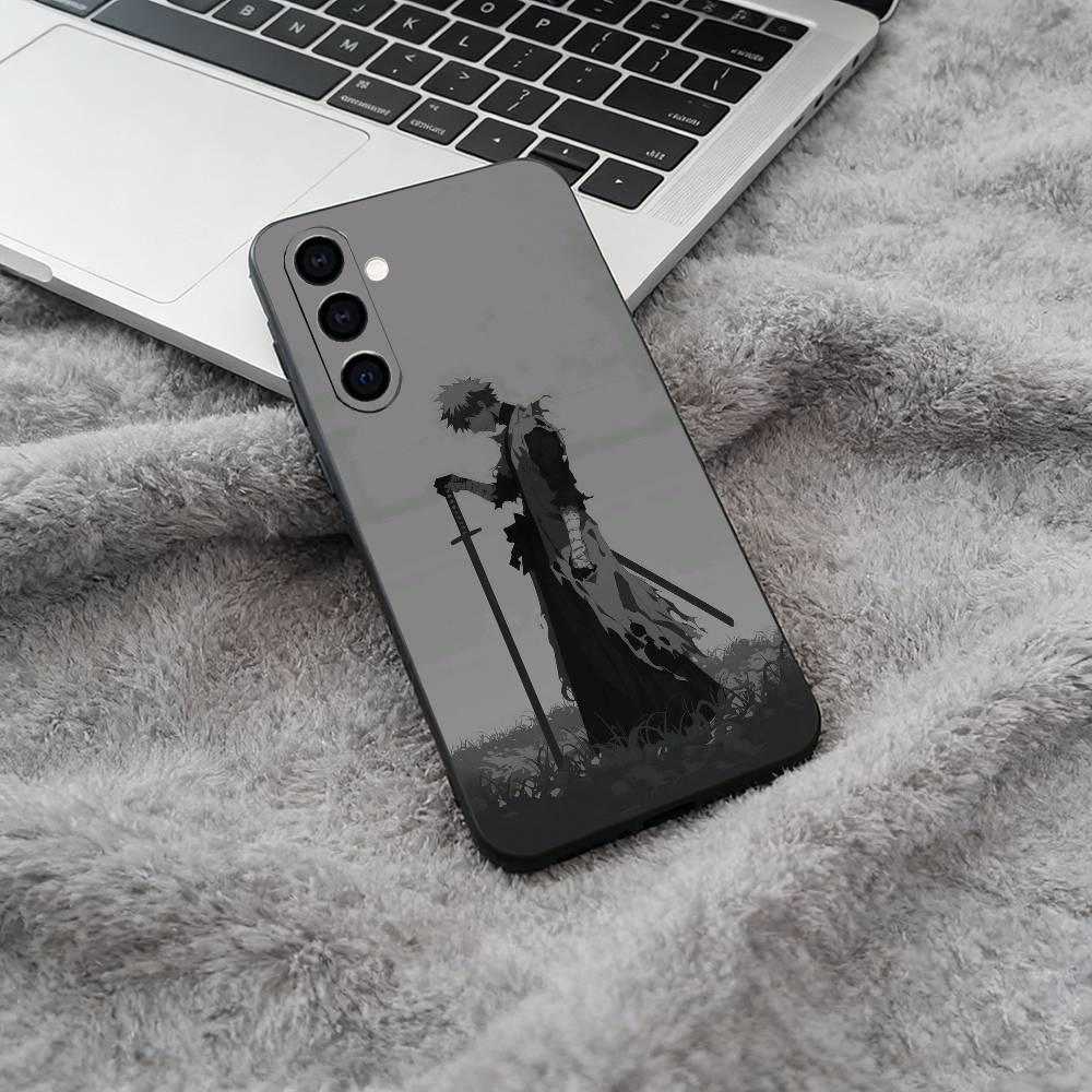 B-Bleach- anime Ichigo Kurosaki Phone Case For Samsung Galaxy A73,A71 A72,A70,A53,A52,A51,Soft Silicone Black Cover