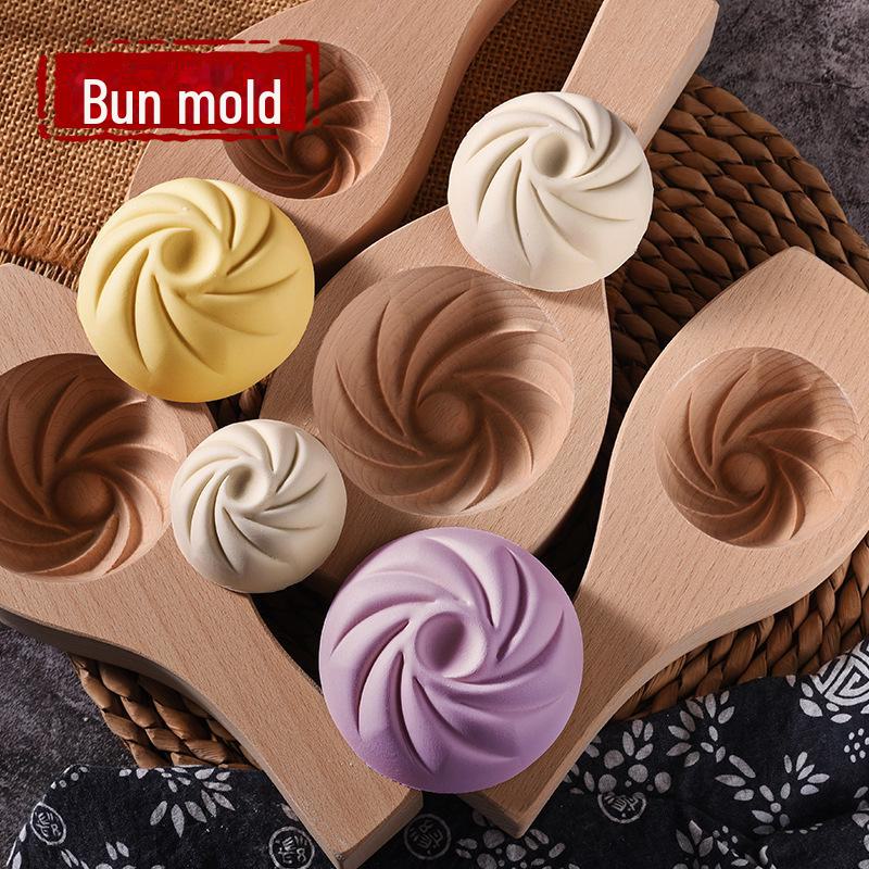 Handmade Steamed Bun Mold Set: Large, Medium & Small Sizes for Pastry, Bean Paste, and Veggie Buns