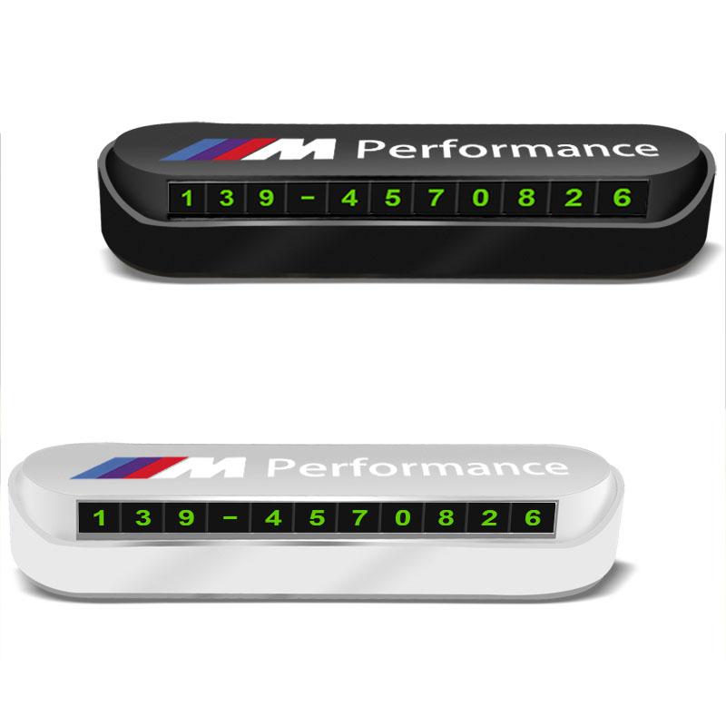 M ЛОГОТИП Автомобильная временная парковочная карта Карта с номером телефона Табличка Наклейка Для BMW M Power Performance F10 F31 E36 E39 E87 E90 X3 X5 X6 X7